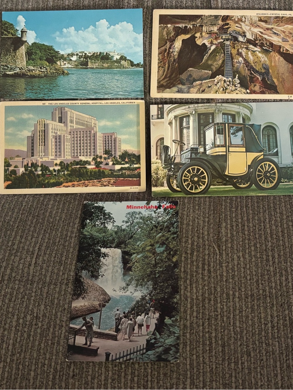Vintage 1940s USA Landmarks & Destinations Postcard Lot of 7 - Linen & Chrome
